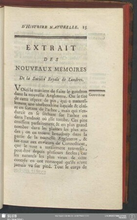 Extrait Des Nouveaux Mémoires De la Société Royale de Londres