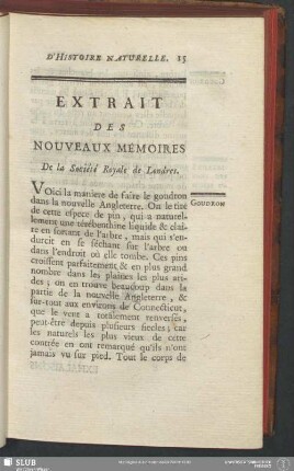 Extrait Des Nouveaux Mémoires De la Société Royale de Londres