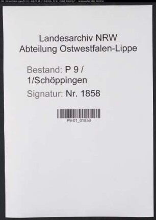 Sterberegister Standesamt Schöppingen