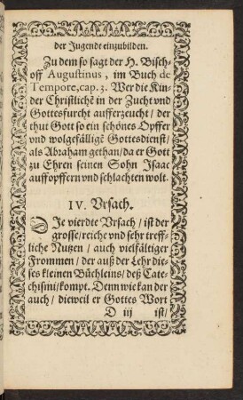 IV. Ursach.