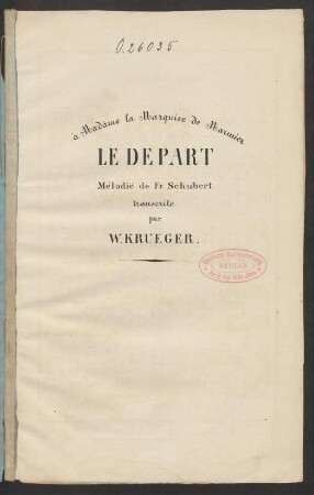 No. 1: Le Depart