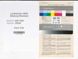 Entnazifizierung Fritz Koch, geb. 08.10.1905 (Bankangest.)