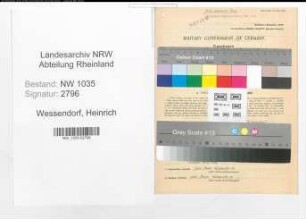 Entnazifizierung Heinrich Wessendorf , geb. 22.09.1895 (Angestellter)