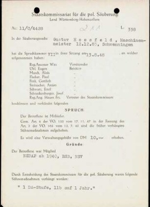 Hossfeld, Gustav