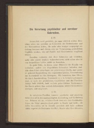 Die Vererbung psychischer und nervöser Gebrechen