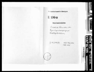 Periodische Übersichten über Regierungsentschließungen zu Landtagsbeschlüssen