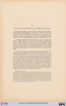 IV: The subject represented on the bronzes of Siris