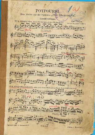 Potpourri über Motive aus der Operette: "Der Obersteiger"