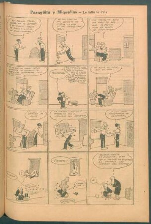 Paragüita y Miquelino. - [Cómic] : Le falló la treta