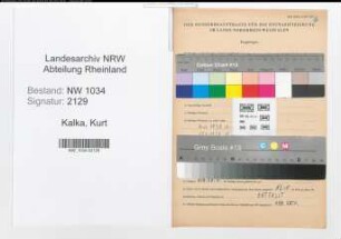 Entnazifizierung Kurt Kalka , geb. 19.12.1908 (Major)