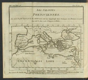 Tafel: Les colonies pheniciennes.