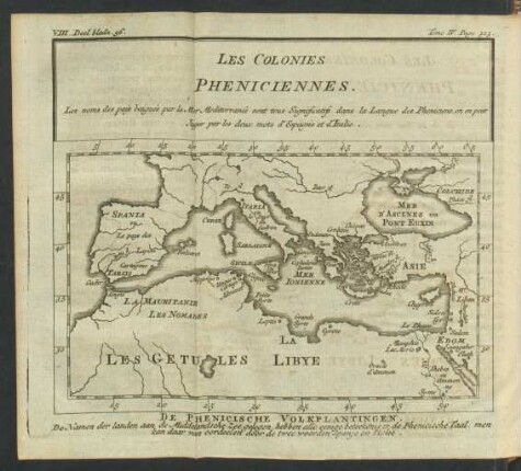 Tafel: Les colonies pheniciennes.