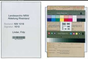 Entnazifizierung Fritz Linder , geb. 05.09.1897 (Handelsoberlehrer)