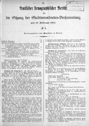 No. 6, 16. Februar 1905