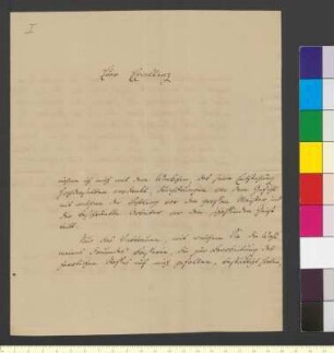 Brief von Schwab, Gustav an Goethe, Johann Wolfgang von