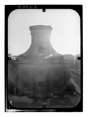 Berlin-Mitte. Parochialkirche (Baubeginn 1695; J. A. Nering, M. Grünberg). Ansicht von Westen