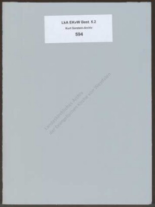 a) Brief von Karl Gerstein an Elfriede Gerstein vom 10.2.1964: Karl Gerstein berichtet über eine "Stellvertreter"-Aufführung mit Karl John, die er gesehen hat; b) Brief von Elfriede Gerstein an ihren Schwager Karl Gerstein vom 13.2.1964 (Durchschlag): Antwort auf Karl Gersteins Schreiben vom 10.2.1964