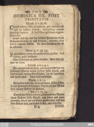 Dominica IIX. Post Trinitatis.