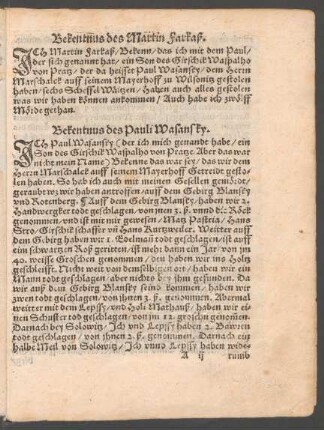 Bekentnus des Martin Farkaß.