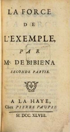 La Force De L'Exemple, 2
