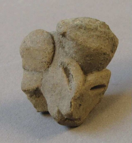 Clay animal head (fragment)