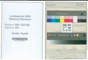 Entnazifizierung Rudolf Oerder , geb. 06.01.1899 (Wirtschaftsrat)