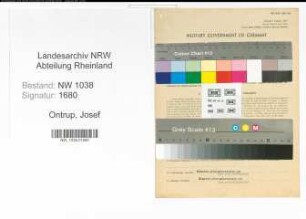 Entnazifizierung Josef Ontrup , geb. 04.04.1908 (Elektriker)