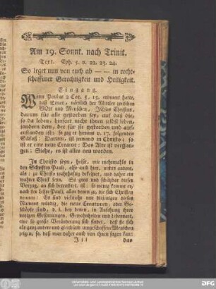 Am 19. Sonnt. nach Trinit. Text. Eph. 5. v. 22. 23. 24.
