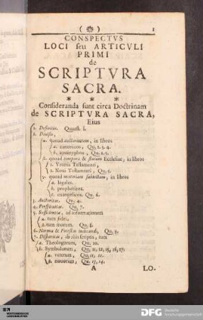Locvs I. De Scriptvra Sacra.