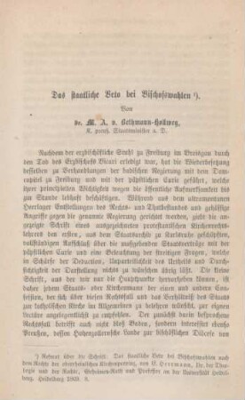 295-305 Das staatliche Veto bei Bischofswahlen