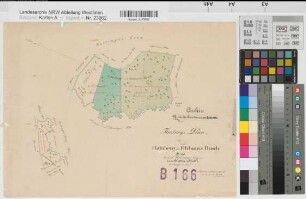 Voßwinkel (Arnsberg), Echthausen (Wickede), Teilung der Höllinghofener Walddistrikte der Freiherren v. Boeselager, Brouillonkarte Hainberg oder Filthautsbusch
