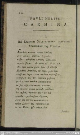 Pauli Melissi Carmina