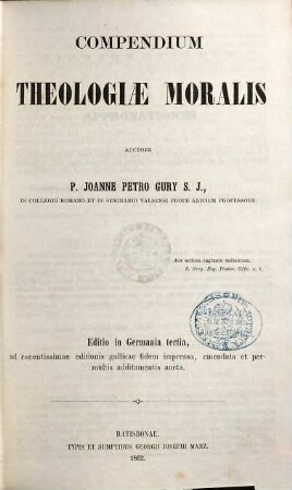Compendium theologiae moralis