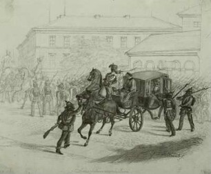 Dresden. Droschkenrequisition, Märzrevolution 1848/1849