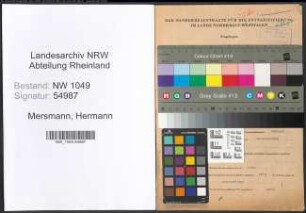 Entnazifizierung Hermann Mersmann , geb. 24.03.1891 (Jurist)