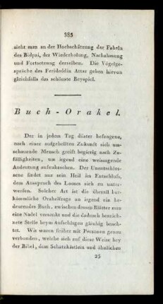 Buch-Orakel.