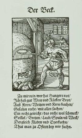 Der Bäcker, Amman 1568