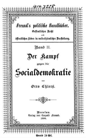 Der Kampf gegen die Socialdemokratie