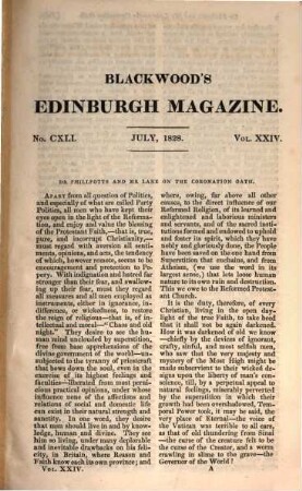 Blackwood's Edinburgh magazine. 24. 1828