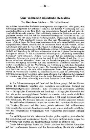 Über vollständig isostatische Reduktion