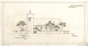 Gsaenger, Gustav; München - Allach; Ev. Kirche, Anbau Gemeindesaal - Südseite (Ansicht)
