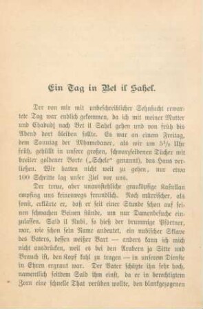 Ein Tag in Bet il Sahel