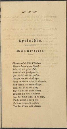 Lyrisches.