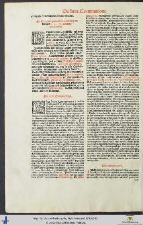 De sacra communione.