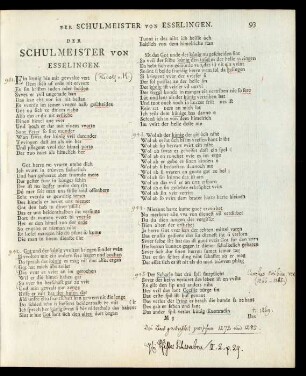 Der Schulmeister Von Esselingen.