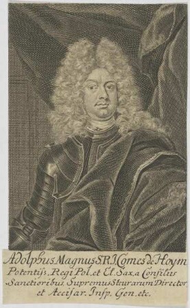 Bildnis des Adolphus Magnus Comes de Hoym