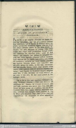 Annotationes quaedam ad praecedentem Orationem