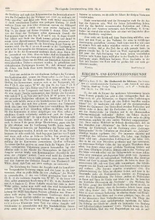 630-631 [Rezension] Hutten, Kurt, Die Glaubenswelt des Sektierers