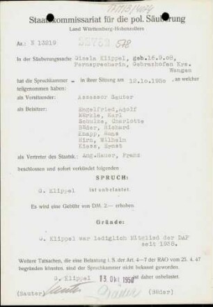 Klippel, Gisela