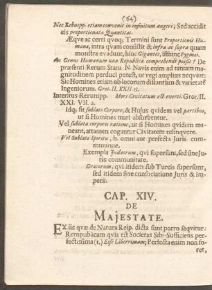 Cap. XIV. De Majestate.